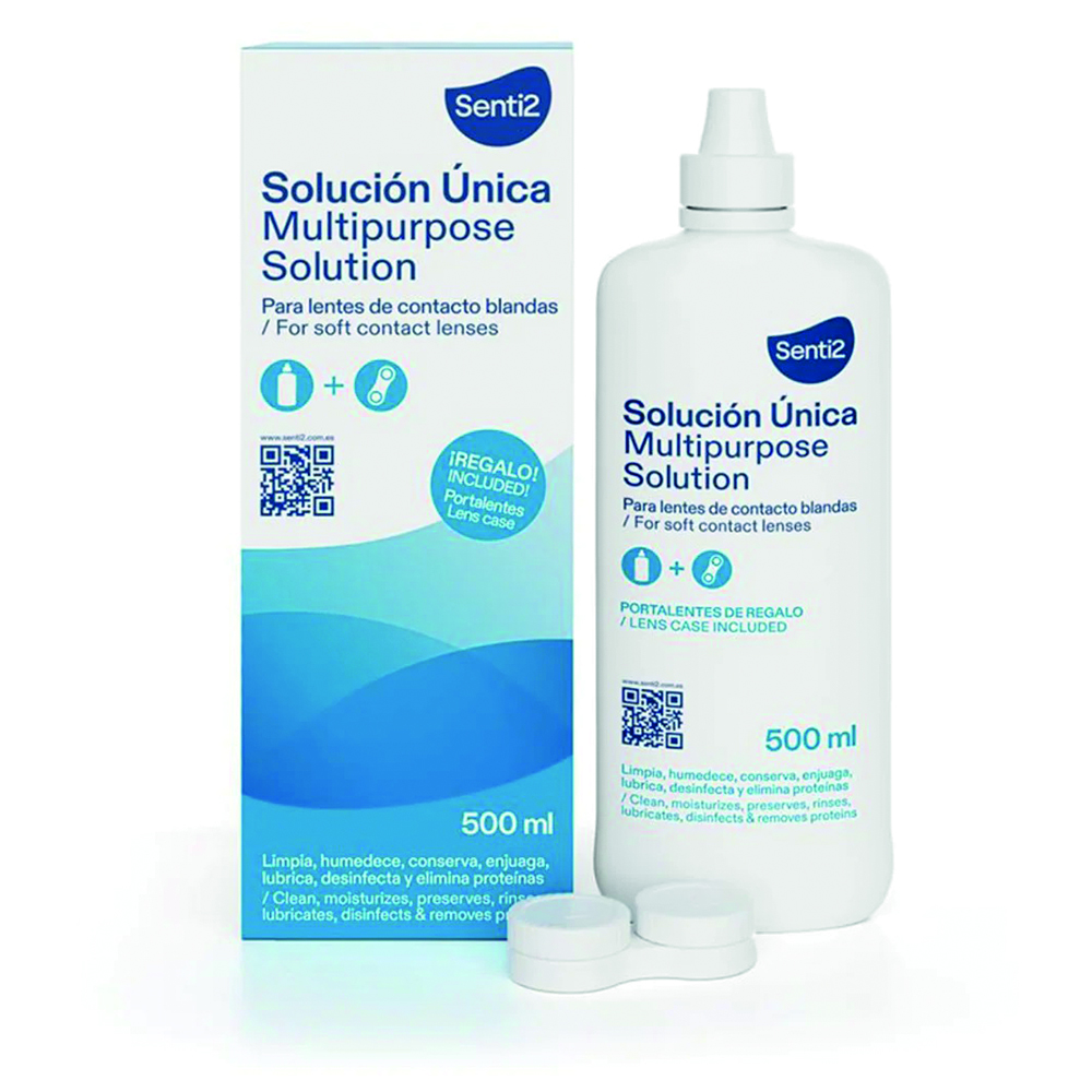 Solución Única lentillas 360ml +portalentillas