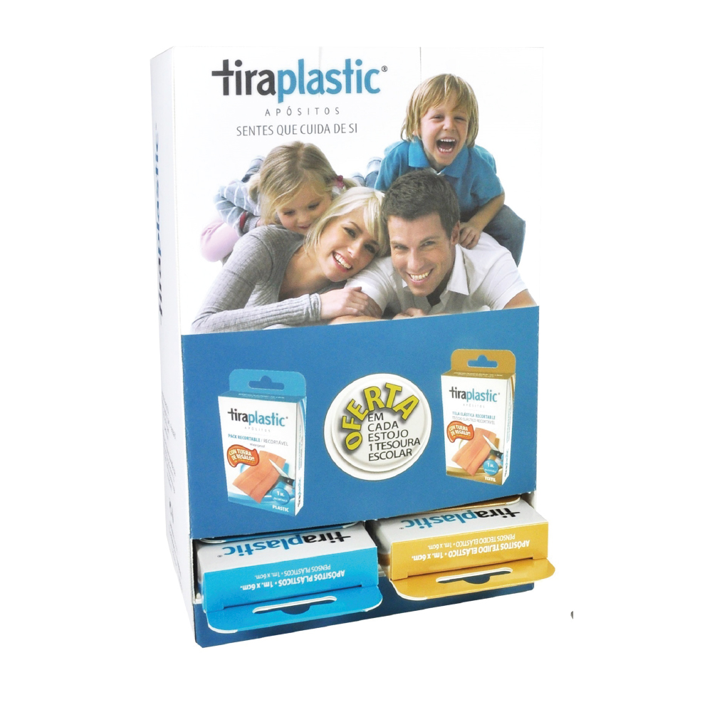 TIRAPLASTIC Expositor Pack Recortable 1mx6cm c/tijera 24uds