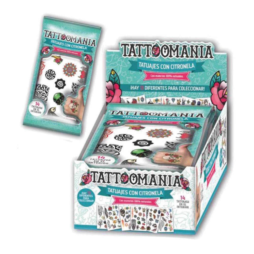 Expositor 24 uds Tatuajes de Citronela