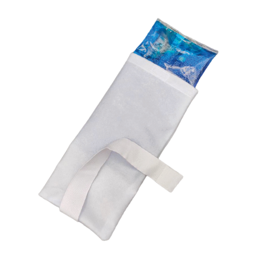 Bolsa gel FRÍO/CALOR 11x26 cm . Incluye funda reutilizable para GEL - BLANCA