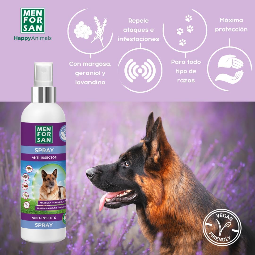 Spray Anti insectos con margosa, geraniol y lavandino para perros 250ml - Imagen 5